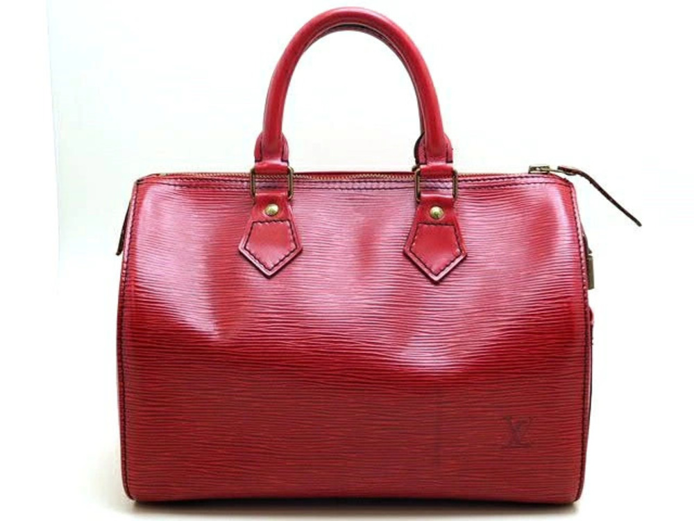 LOUIS VUITTON Speedy handbag Epi leather Castilian Red